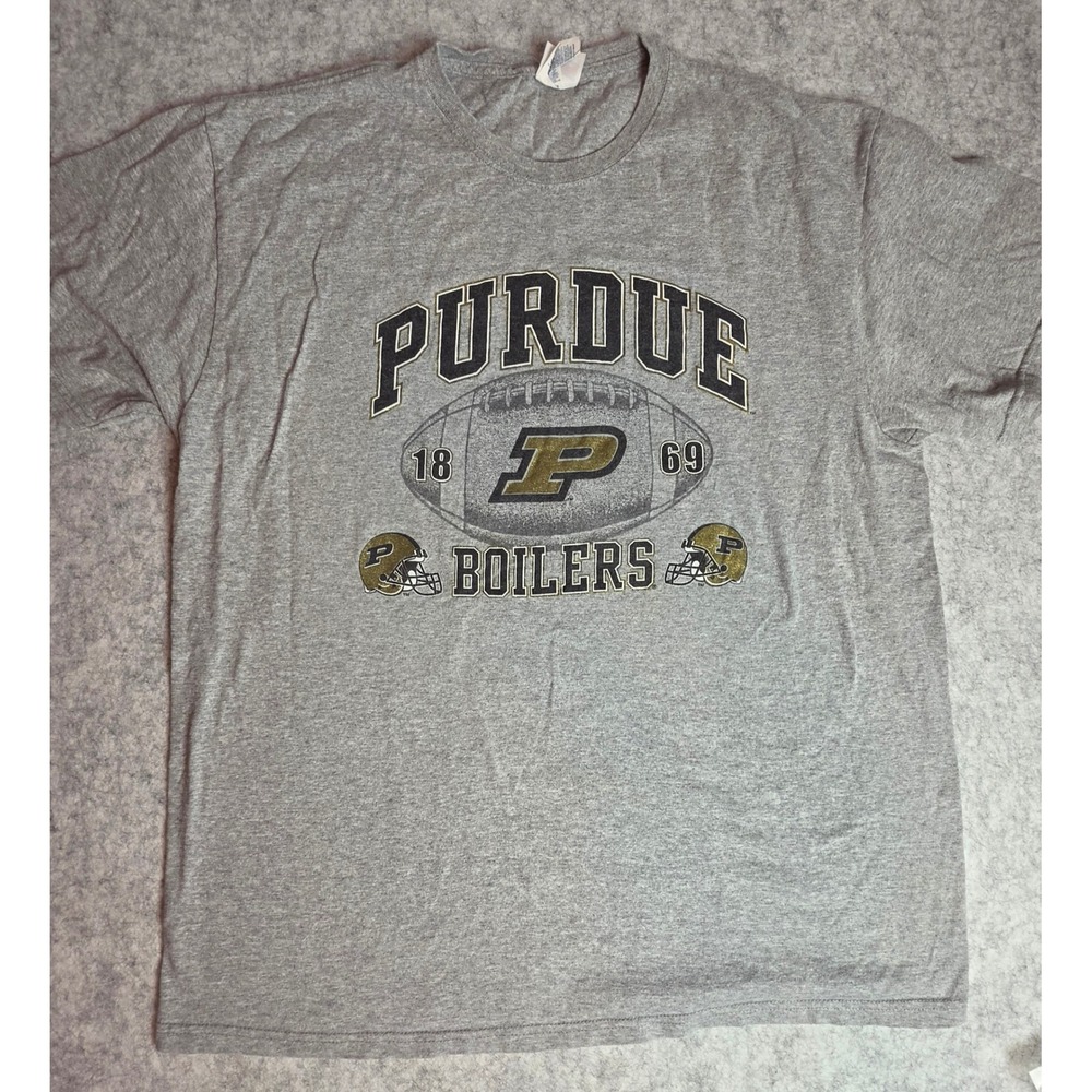 Soffe Purdue Boilermakers Football Graphic T-Shirt Gray XL Mens NCAA Collegiate